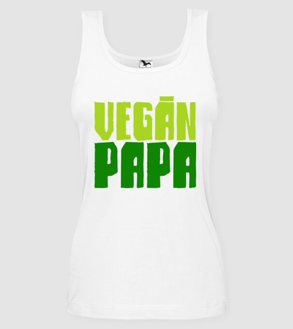 Vegán család PAPA minta fehér pólón