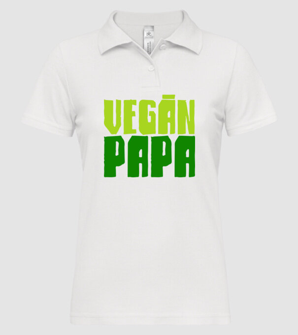 Vegán család PAPA minta fehér pólón