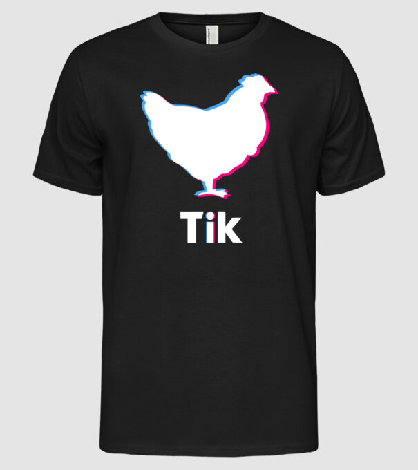 Tik sötét minta fekete pólón