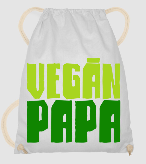 Vegán család PAPA minta fehér pólón