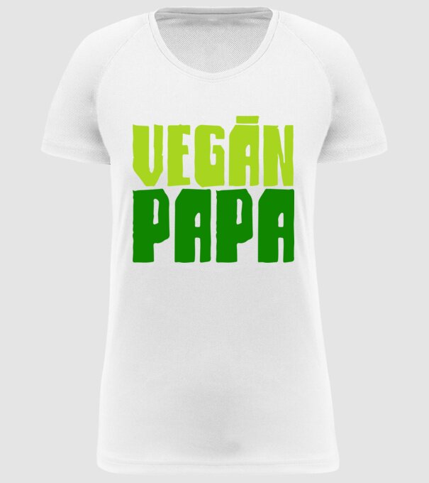 Vegán család PAPA minta fehér pólón