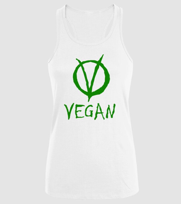 V for Vegan minta fehér pólón