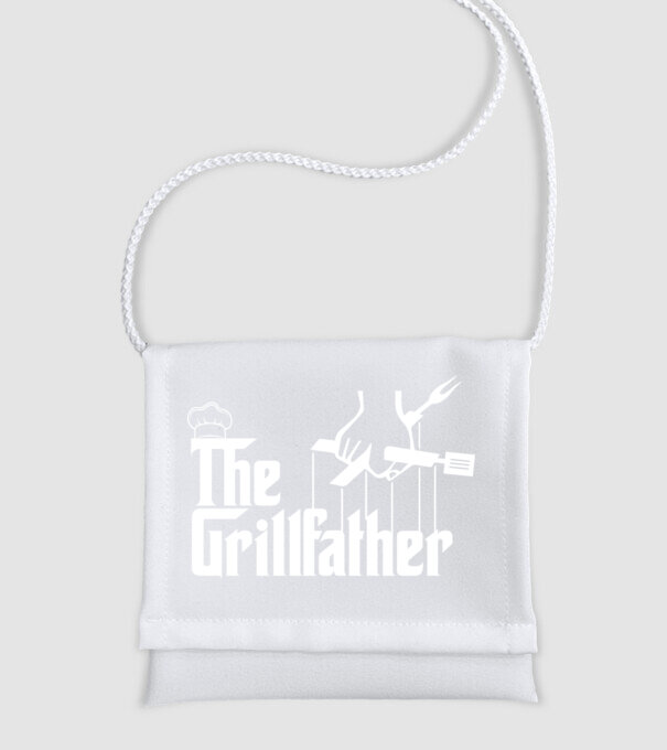 The grillfather minta fehér pólón