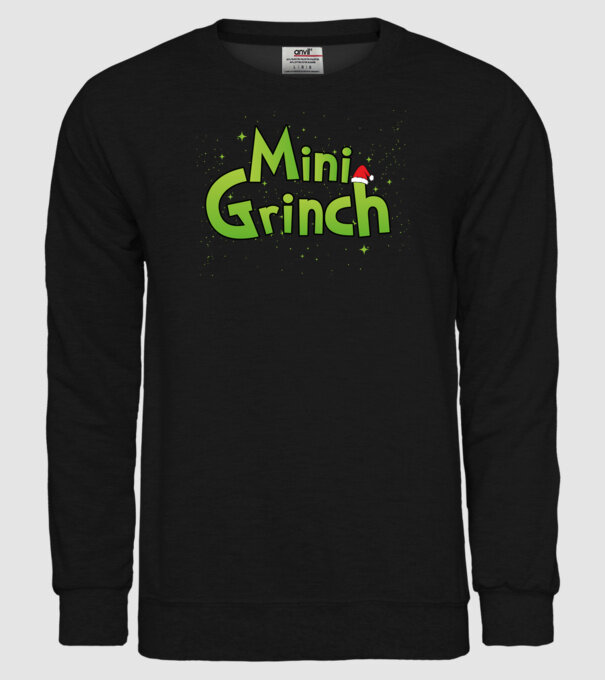 Mini Grinch minta fekete pólón