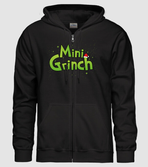 Mini Grinch minta fekete pólón