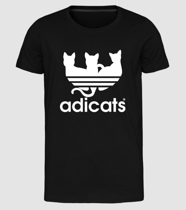 Adicats minta fekete pólón