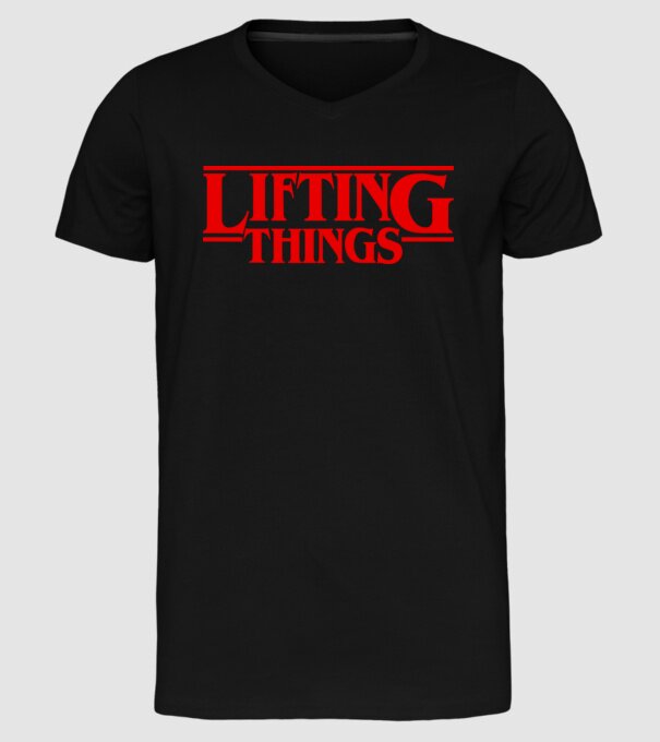 Lifting Things minta fekete pólón