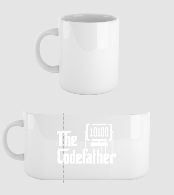 The codefather minta fehér pólón