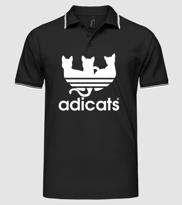Adicats minta fekete pólón