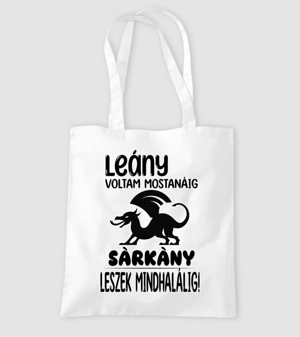 Leány voltam mostanáig minta fehér pólón