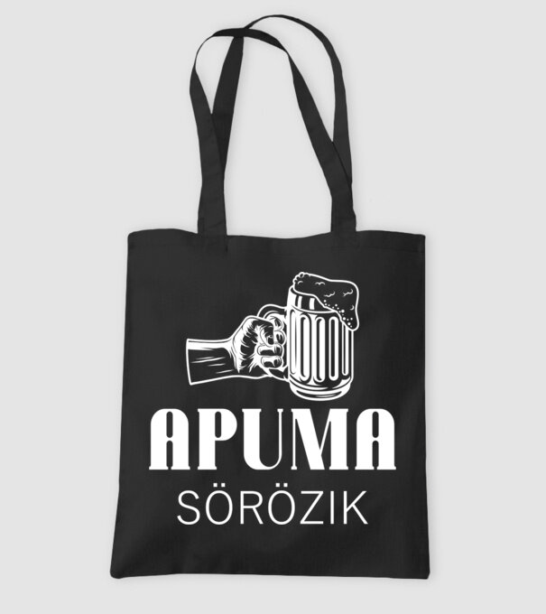 Apuma sörözik minta fekete pólón