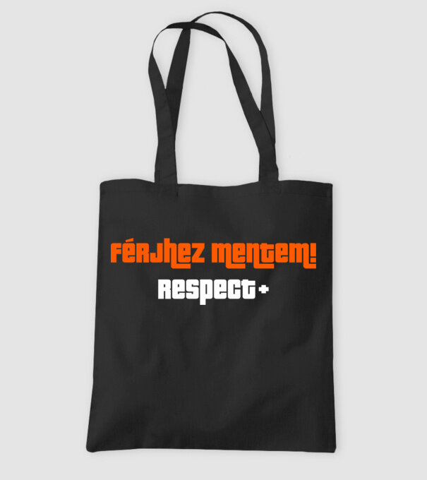 Férjhez mentem respect minta fekete pólón