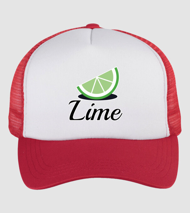 Lime (páros) minta fehér/piros pólón