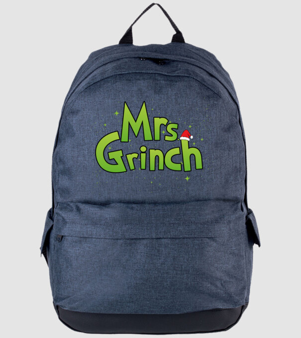 Mrs Grinch minta farmerkék pólón
