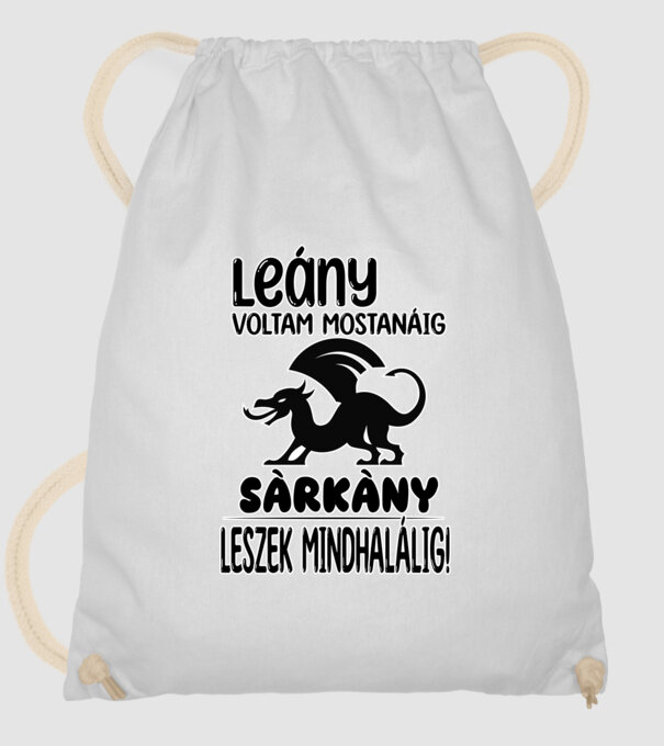 Leány voltam mostanáig minta fehér pólón