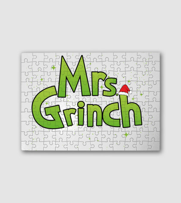 Mrs Grinch minta fehér pólón