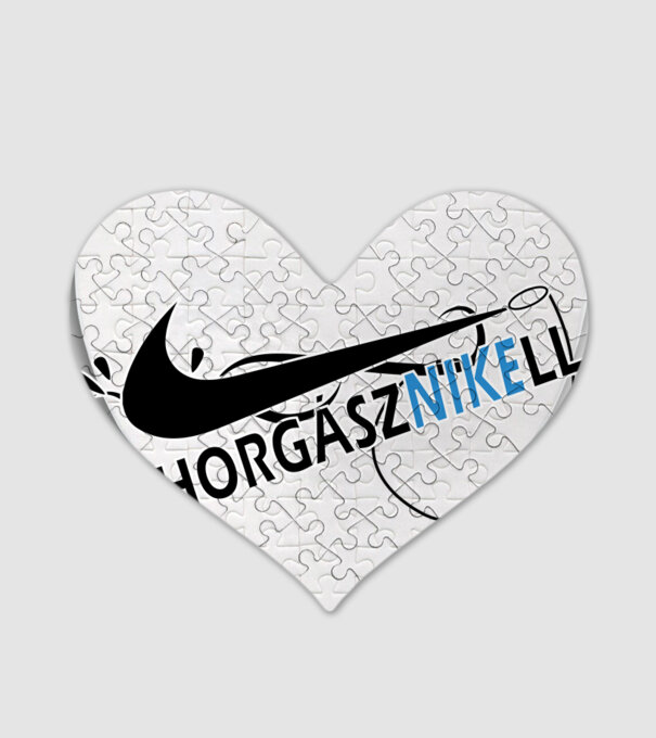 HorgászNIKEll minta fehér pólón