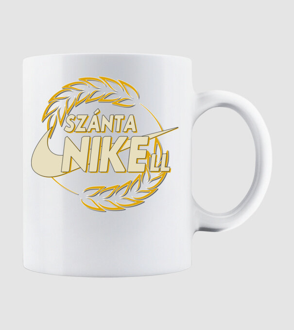 SzántaNIKEll minta fehér pólón