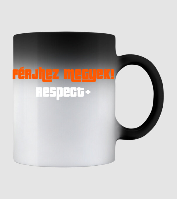 Férjhez megyek respect minta fekete pólón