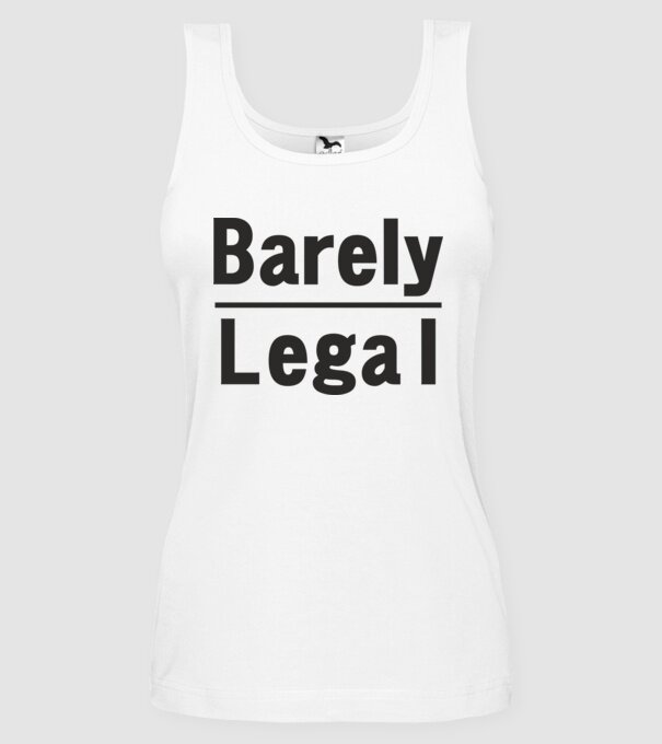 Barely Legal black minta fehér pólón