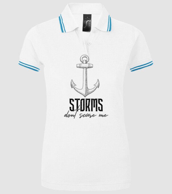 Storms Don't Scare Me - A vihar nem ijeszt meg minta fehér pólón
