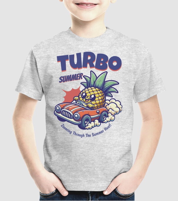 Turbo Summer minta szürke pólón