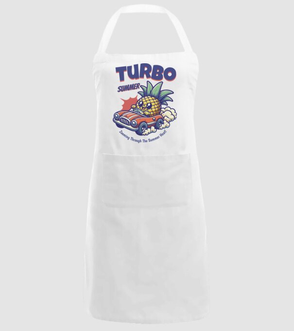 Turbo Summer minta fehér pólón