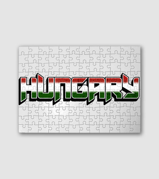 Hungary - Piros, fehér zöld minta fehér pólón