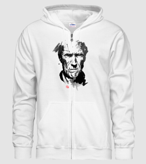 clint eastwood minta fehér pólón