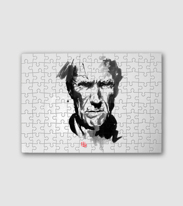 clint eastwood minta fehér pólón