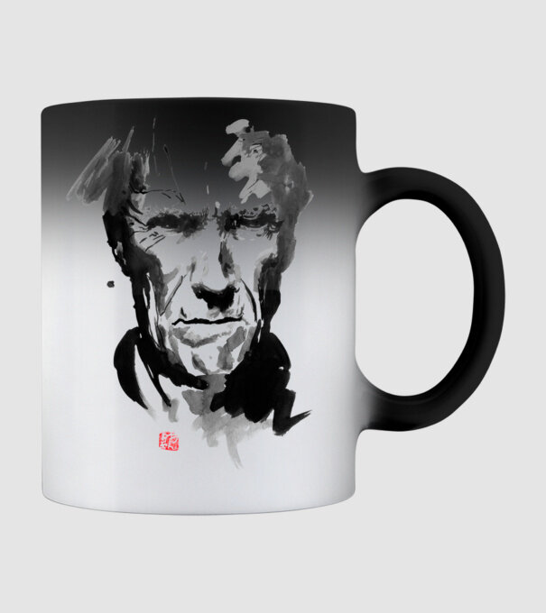 clint eastwood minta fekete pólón