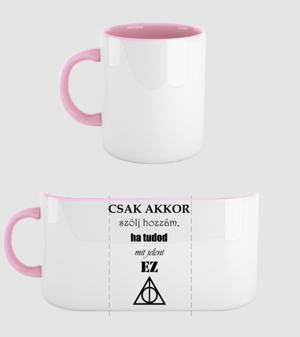 Csak akkor szólj hozzám - Harry Potter minta világos rózsaszín pólón