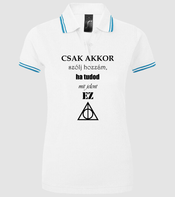 Csak akkor szólj hozzám - Harry Potter minta fehér pólón