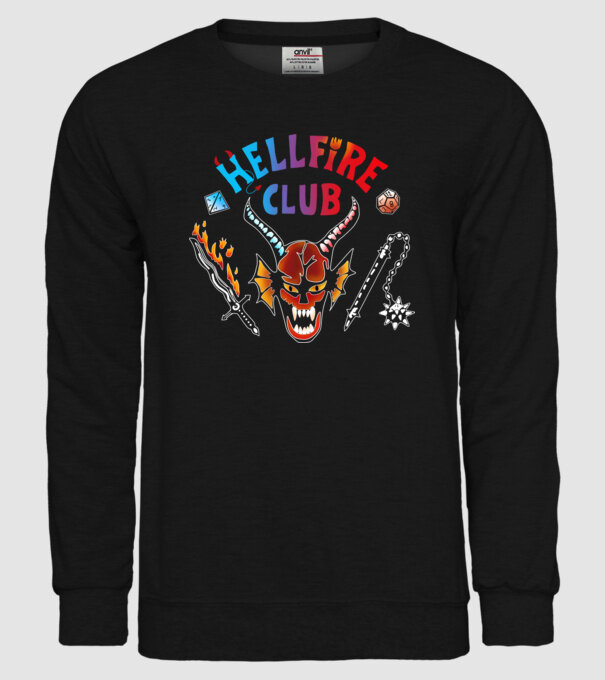 Hellfire Club- multicolor minta fekete pólón