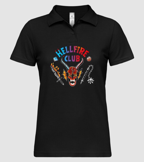 Hellfire Club- multicolor minta fekete pólón