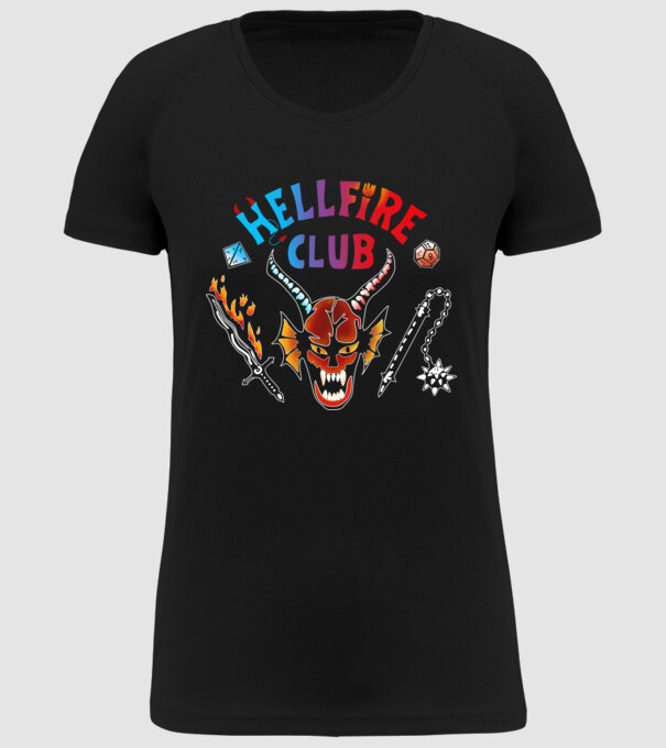 Hellfire Club- multicolor minta fekete pólón