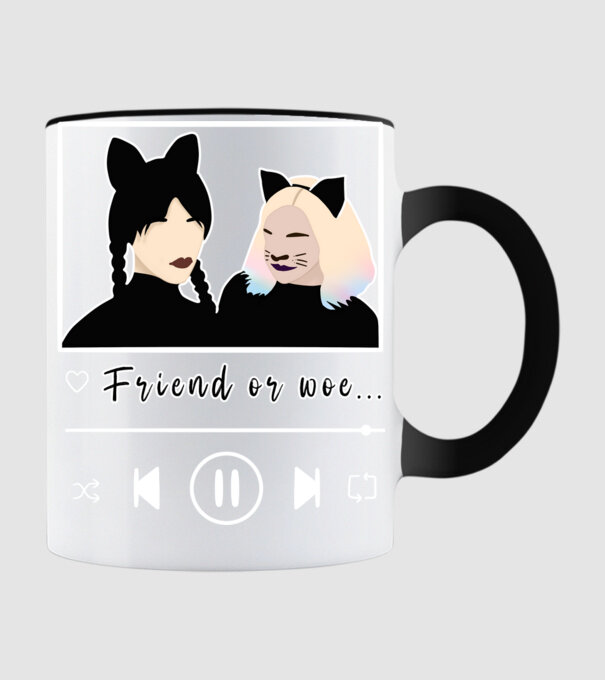 Wednesday and Enid - Friend minta fekete pólón