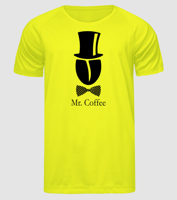 mr.coffee minta neonsárga pólón