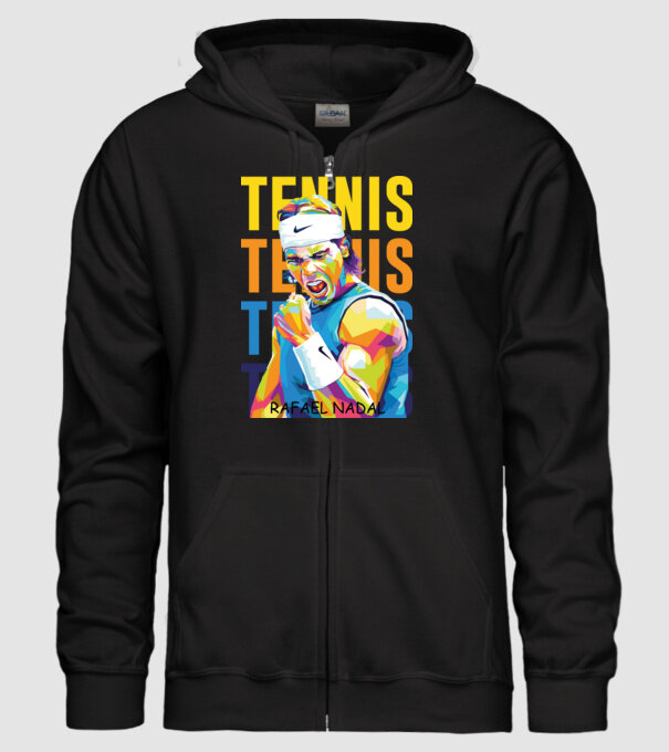 Nadal minta fekete pólón