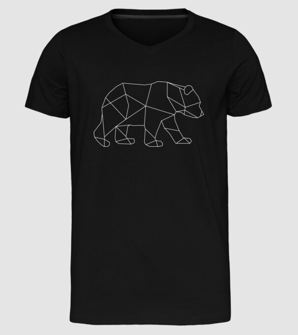 BEAR WHITE minta fekete pólón