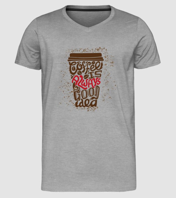 coffee minta szürke pólón