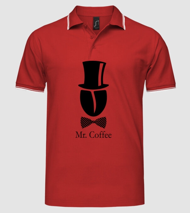 mr.coffee minta piros pólón