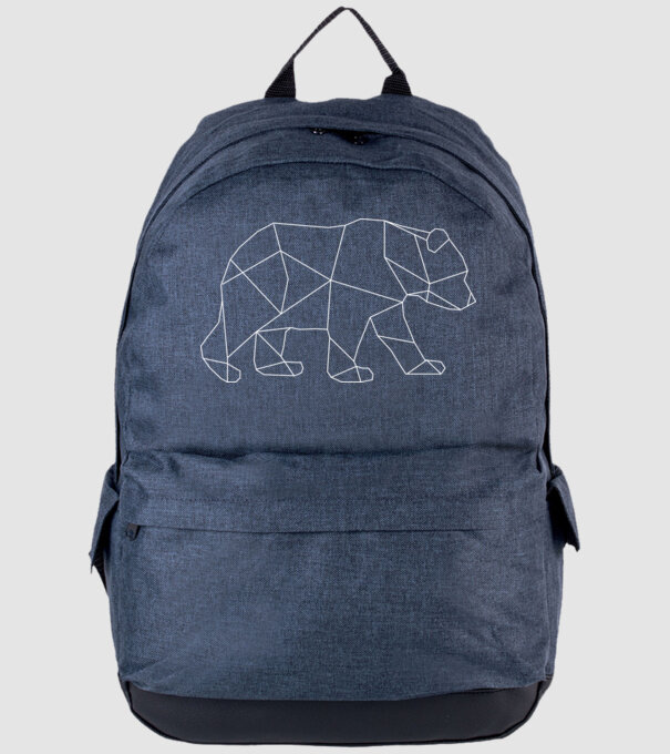 BEAR WHITE minta farmerkék pólón