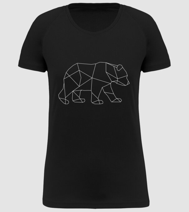 BEAR WHITE minta fekete pólón