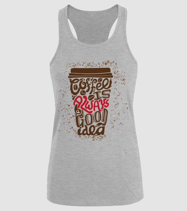 coffee minta szürke pólón