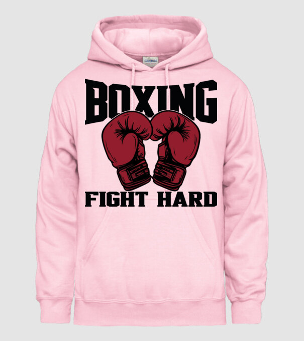 Boxing 2 minta világos rózsaszín pólón