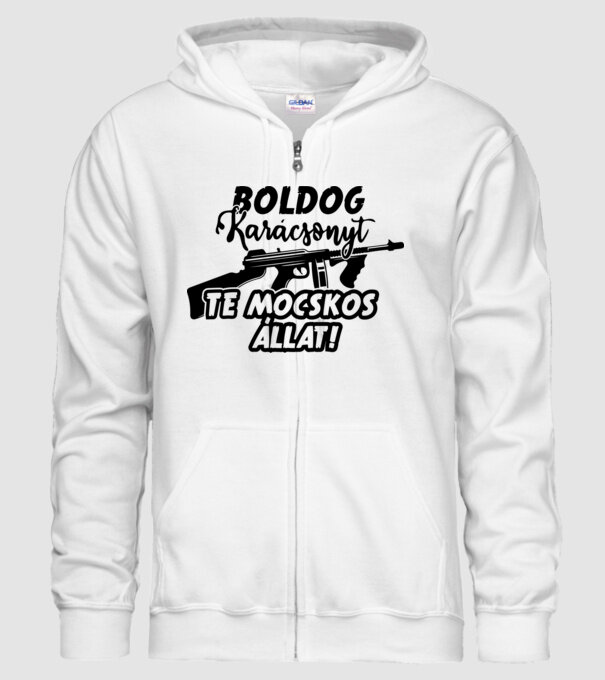 Boldog Karácsonyt tartsd meg az aprót minta fehér pólón