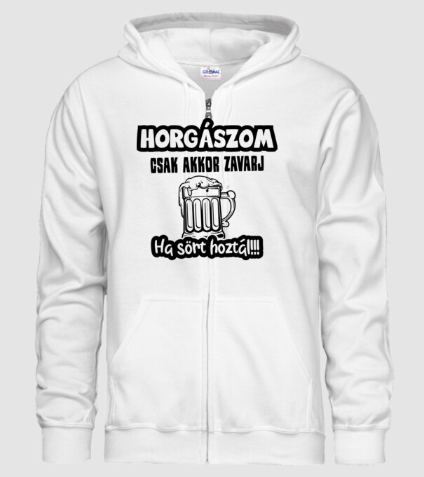 Horgászom csak akkor zavarj ha sört hoztál minta fehér pólón