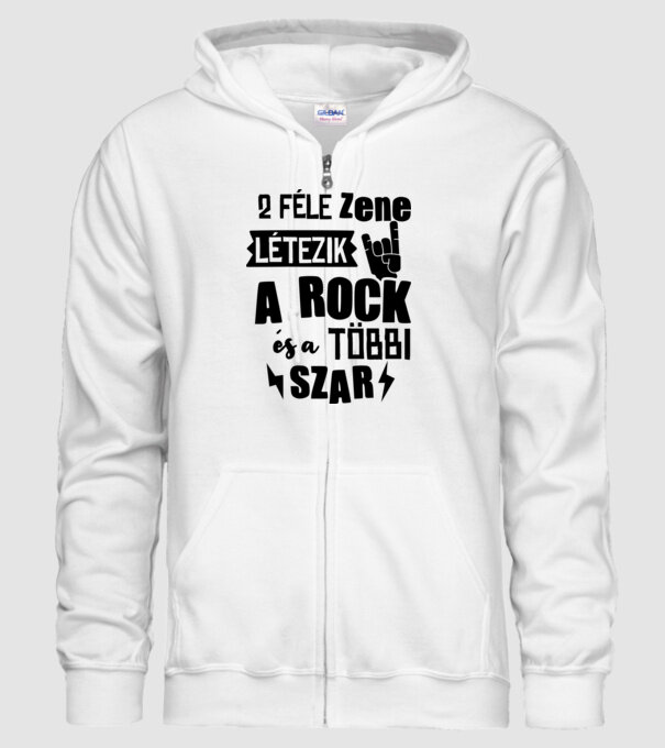 Két féle zene létezik rock minta fehér pólón