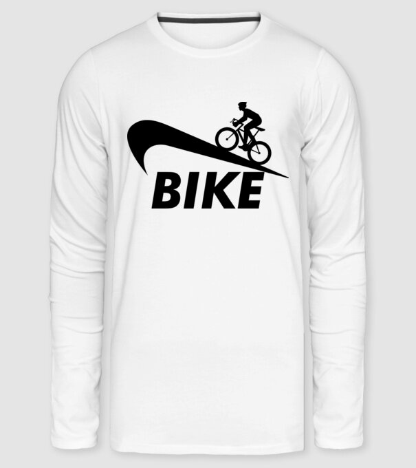 Bike, márkaparódia minta fehér pólón